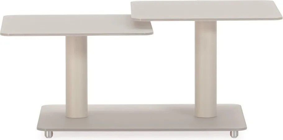 Măsuță de cafea crem din sticlă 54x115 cm Elvi – Marckeric