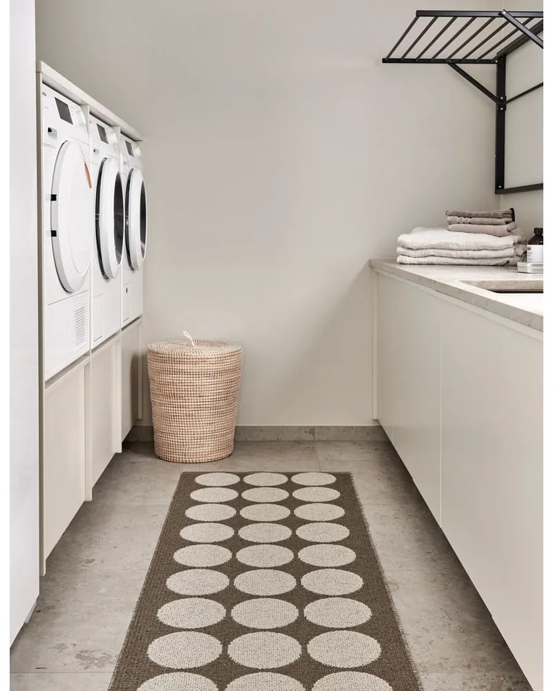 Covor tip traversă pentru interior și exterior maro/bej 70x240 cm Hugo Walnut Linen – Pappelina