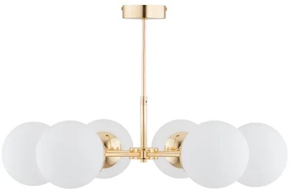 Lustră pe tijă FOTON 6xE14/40W/230V aurie/albă