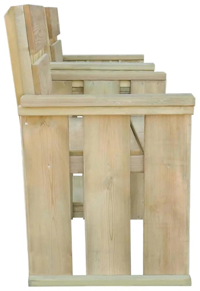 Banca de gradina cu 2 locuri, 150 cm, lemn de pin tratat