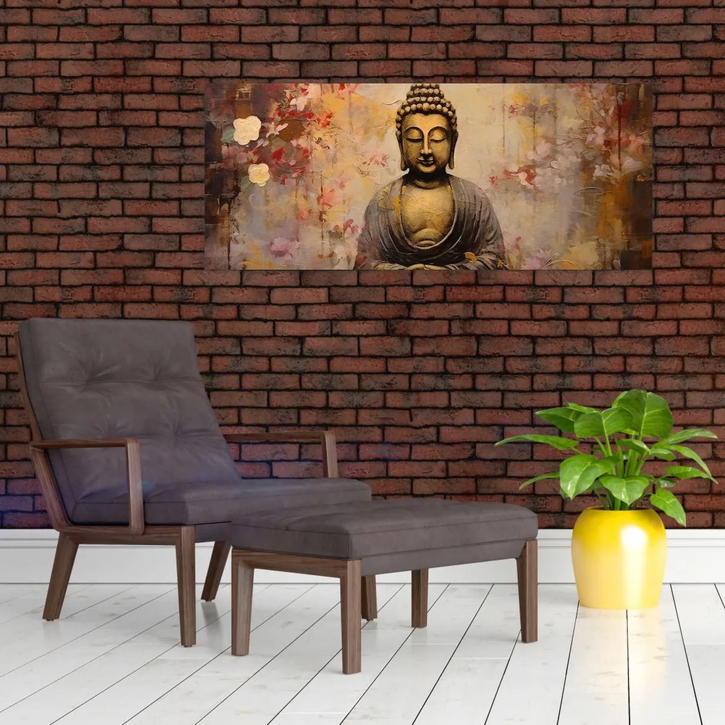 Tablou - Buddha, pictură (120x50 cm)