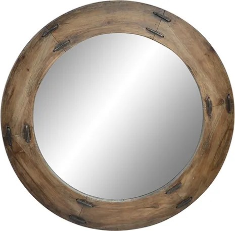 Oglinda rotunda Romance din lemn 88 cm