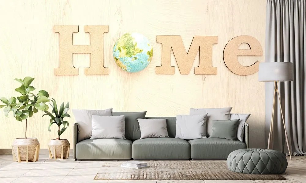 Tapet cu inscripția eco Home