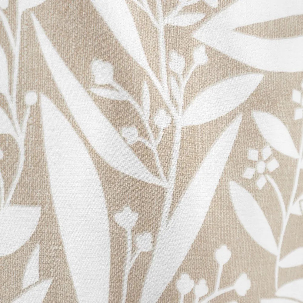 Lenjerie de pat maro deschis pentru pat dublu 200x200 cm Sorrel Leaves – Catherine Lansfield