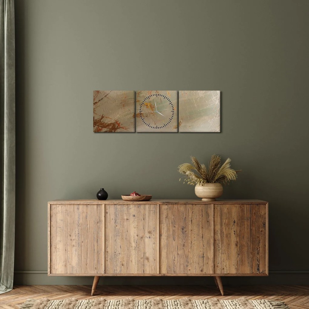 Tablou - Abstract texturat (cu ceas) (90x30 cm)