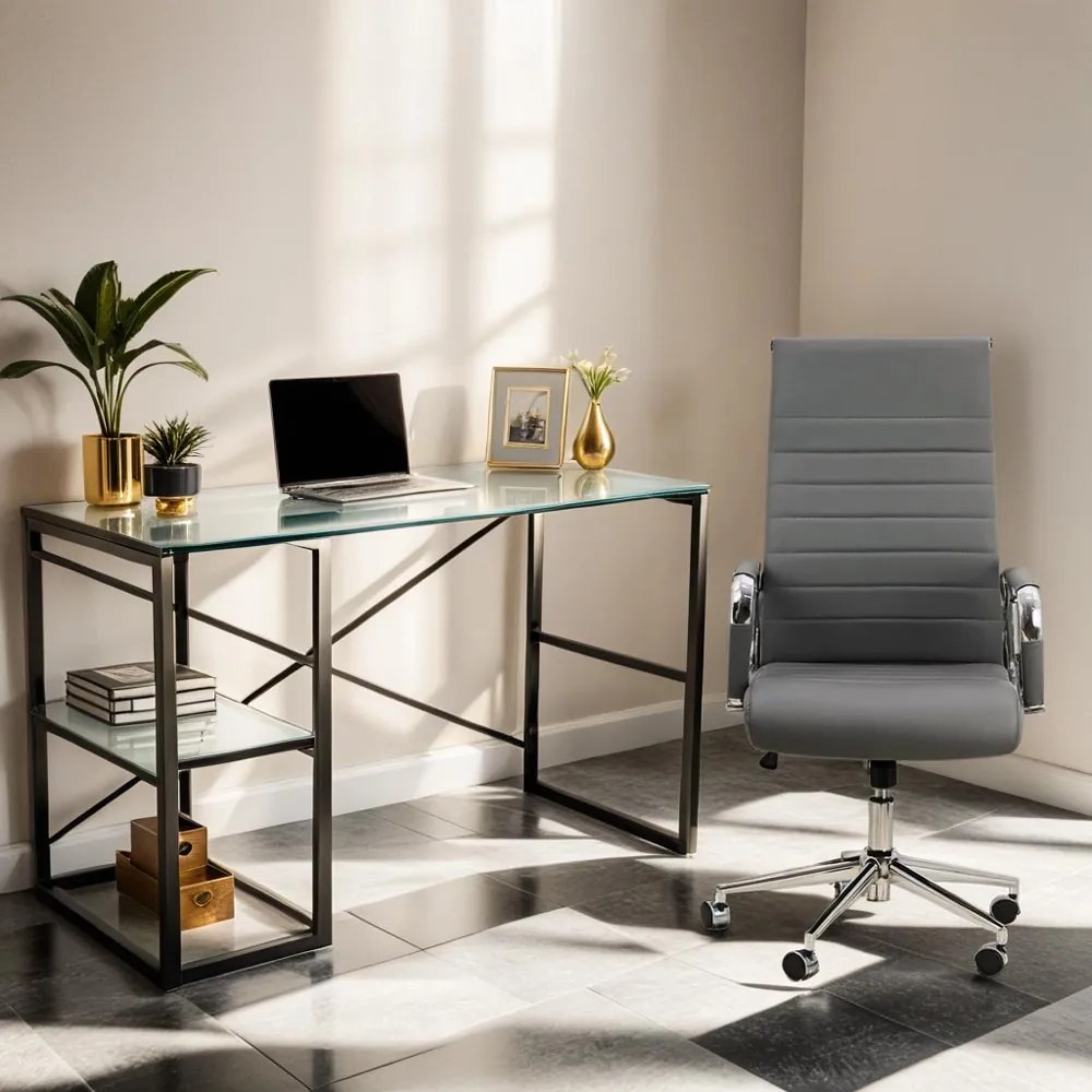 Scaun de birou cu manere metalice OFF 937 gri