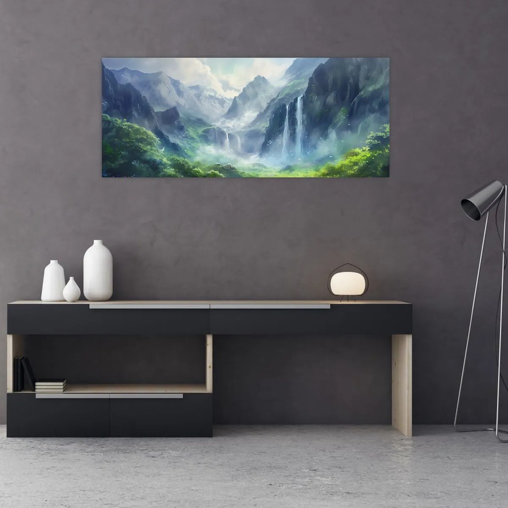 Tablou - Valea cascadelor (120x50 cm)