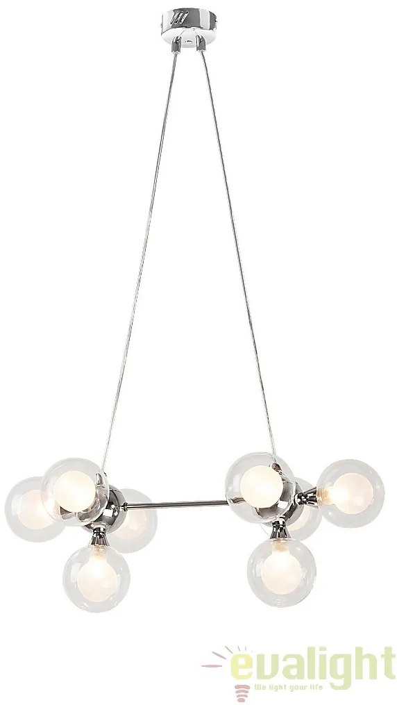 Lustra, Pendul design modern, finisaj crom, diametru 32cm, Briella 2624 RX