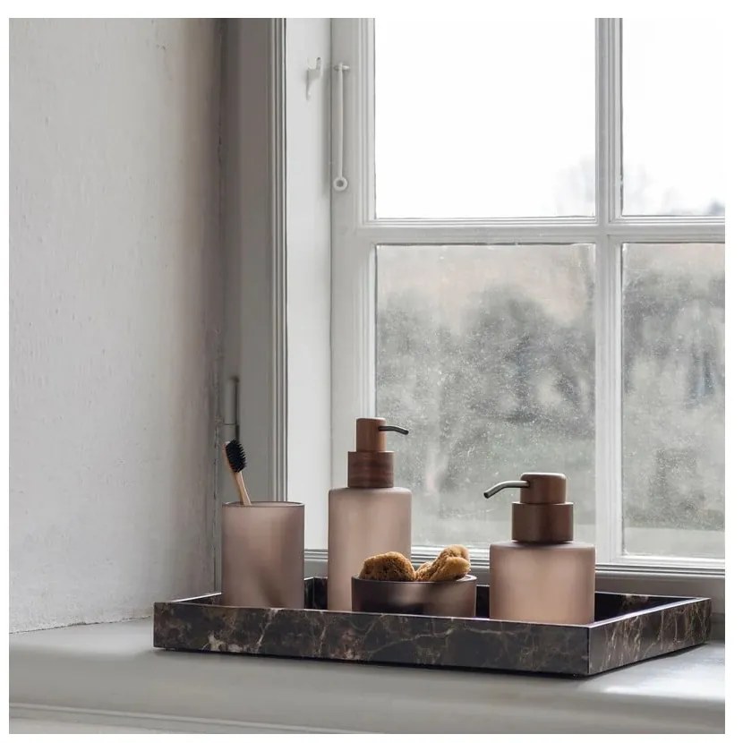 Suport pentru periuța de dinți maro din sticlă Modest – Mette Ditmer Denmark