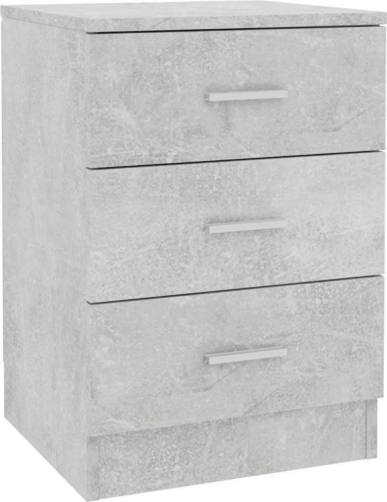 vidaXL Noptieră, gri beton, 38x35x56 cm, lemn prelucrat