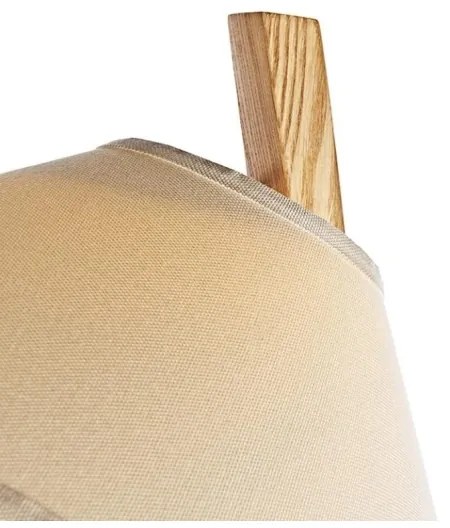 Lampă de podea din lemn masiv, 1xE27/60W/230V, frasin