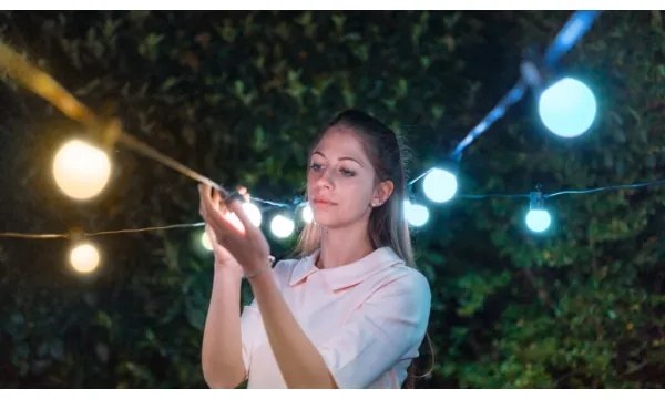 Lanț LED decorativ de exterior 20xG45 10 m IP44 Wi-Fi Twinkly TWF020GOP-BEU