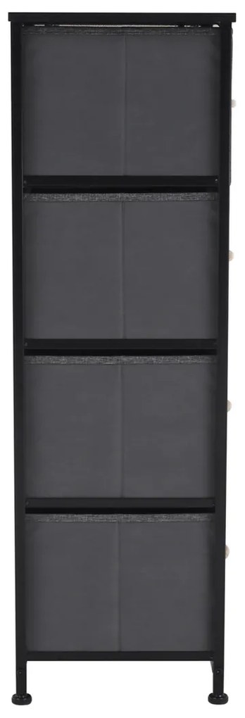 Comodă cu sertare din material textil PALMERA,negru