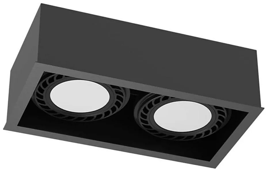 Brosline 1273 - Spot CAGE 2xGU10/18W/230V negru