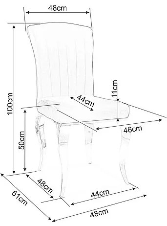 Scaun de bucaterie Prince Velvet, gri