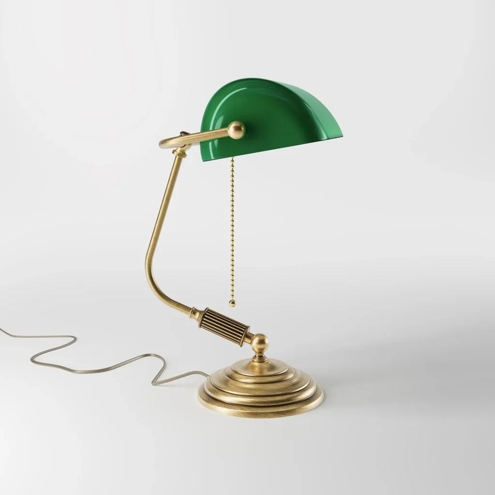 Lampa de birou din alama design clasic Banker