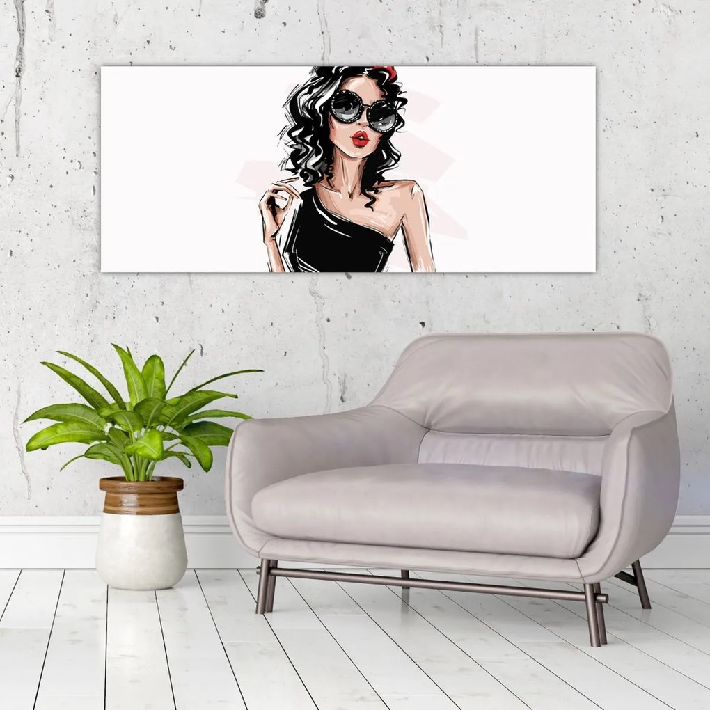 Tablou - Femeie de modă (120x50 cm)