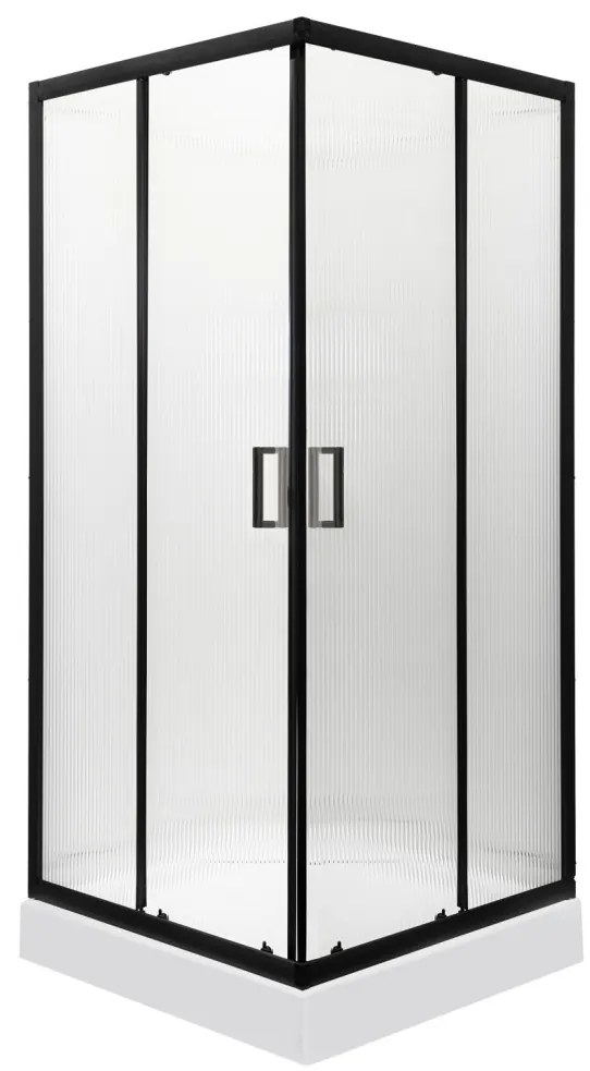 Soho Square Black 90 Square cabină de duș fără tavă de duș