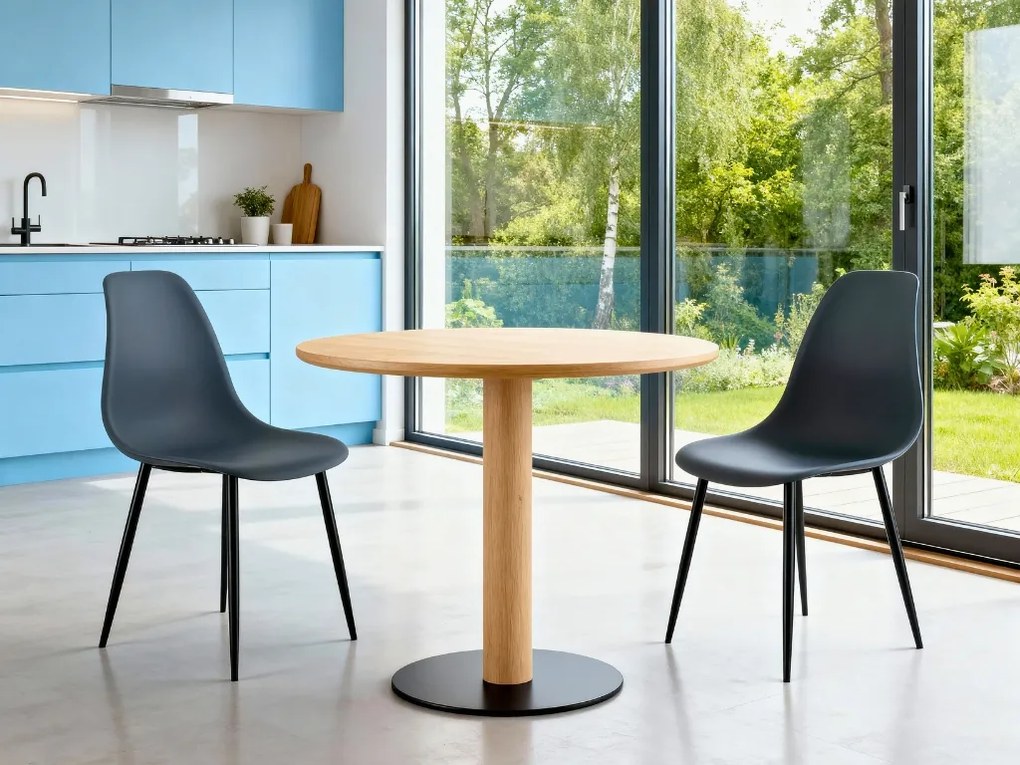 OFERTA Scaun Osaka gri ardezie cu picioare negre, calitatea II