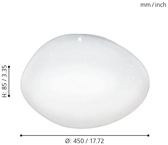 Eglo 97577 - Plafonieră LED reglabilă SILERAS, 21 W, 230 V, Ø 45 cm