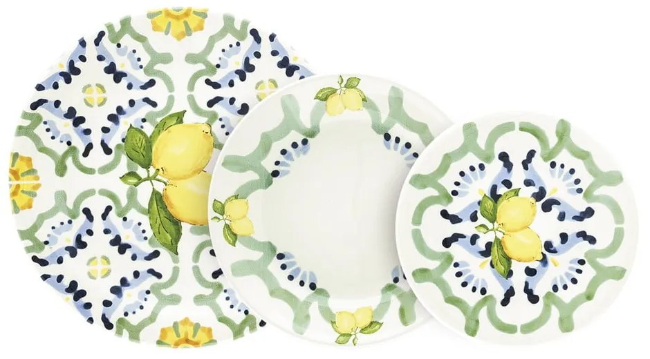 Set veselă 18 piese din ceramică Villa Altachiara Amalfi