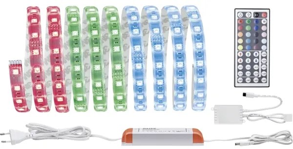 Bandă dimabilă LED RGB/40W MAXLED 3m 230V Paulmann 70673 + telecomandă