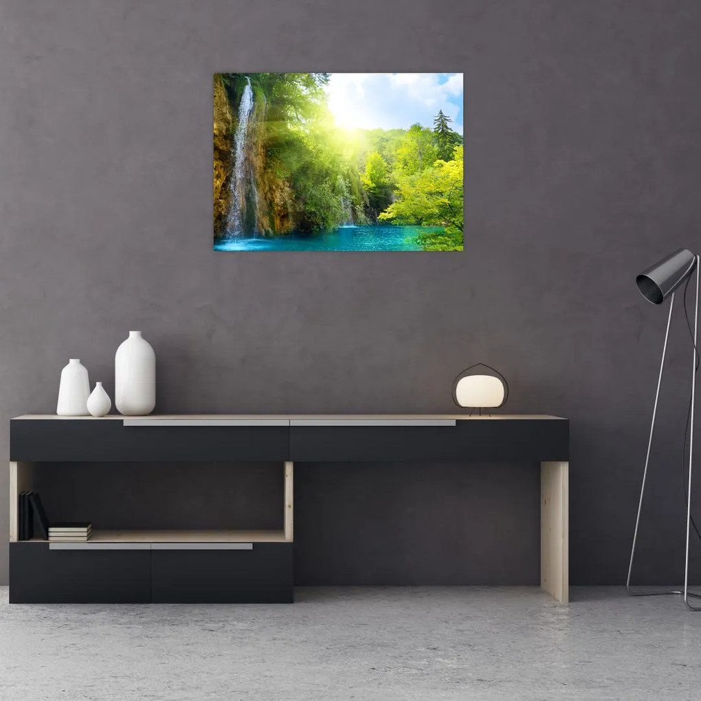 Tablou - cascadele în djunglă (70x50 cm)