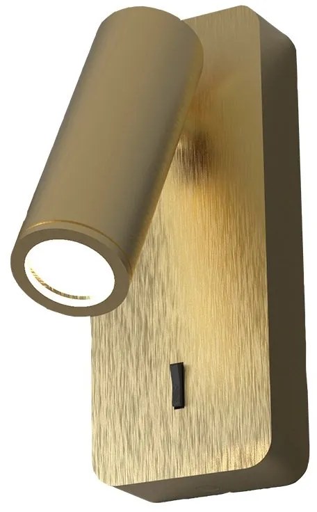 Aplica de perete cu reader Mini GU10 NOTTE alama antic