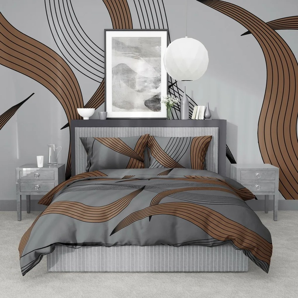 Stanex Lenjerie de pat creponată Gold Ribbon, 140x 220 cm, 70 x 90 cm, 140 x 220 cm, 70 x 90 cm