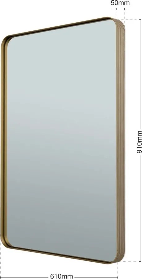 Oglinda decorativa design modern CARLO auriu 61x90cm