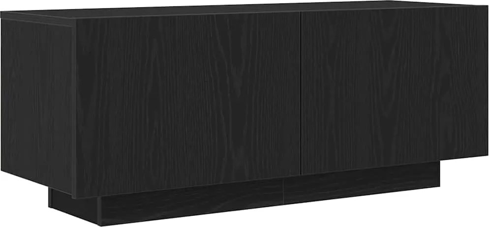 vidaXL Cabinet TV Stejar Negru 100 x 35 x 40 cm Lemn compozit