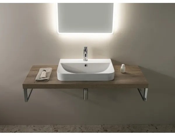 Isvea - Lavoar pentru blat SOTT AQUA 57x44 cm ceramică/alb