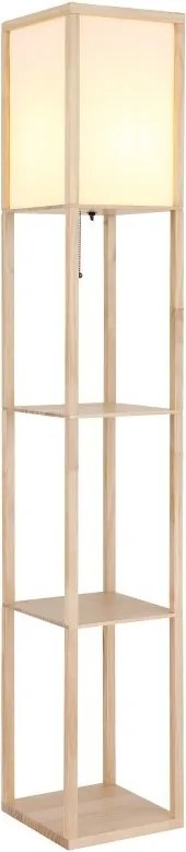 Lampa de podea tip raft din lemn maro TABITHA
