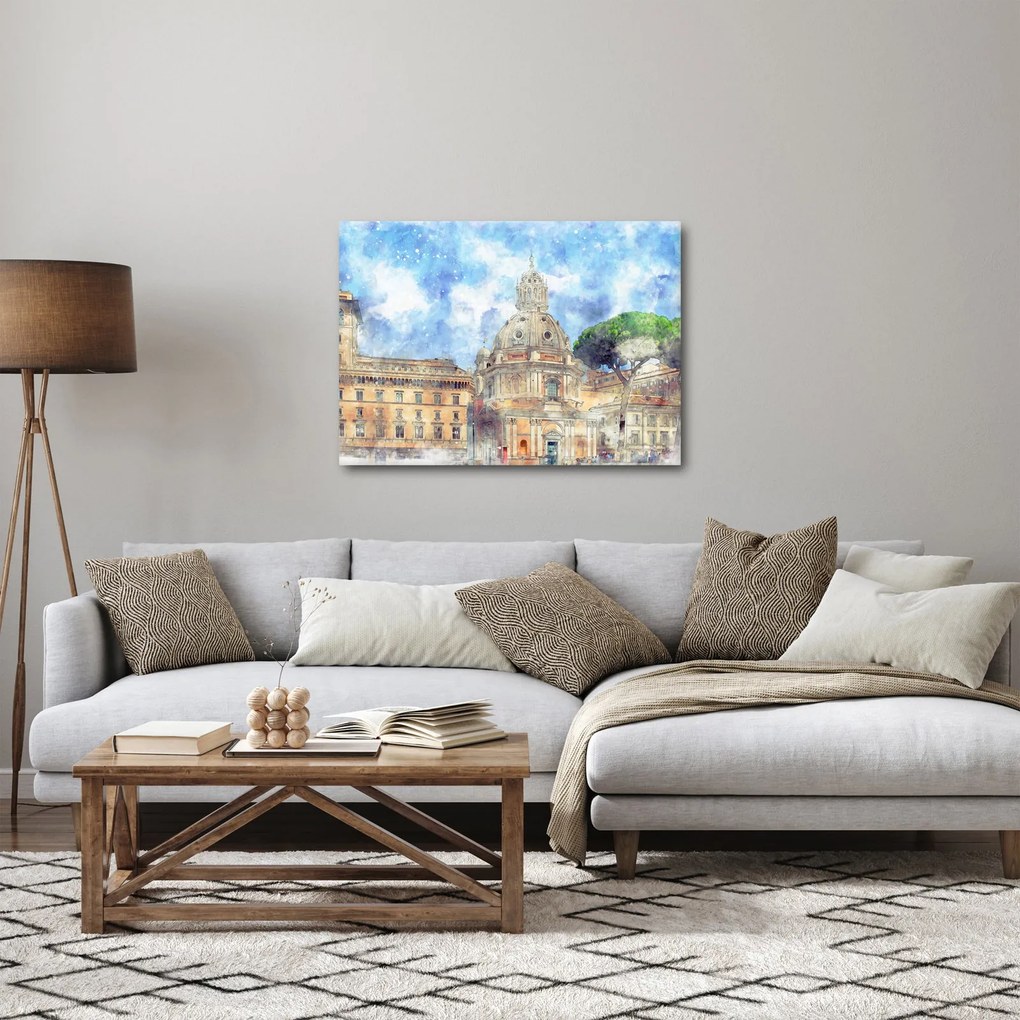 Tablou - Biserica Santa Maria di Loreto, Roma, Italia (70x50 cm)