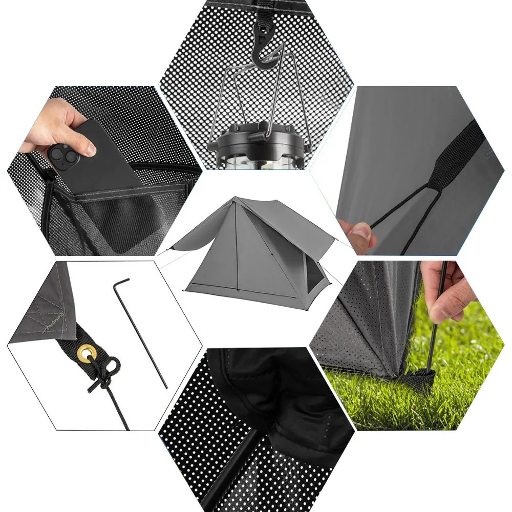 Cort de camping cu husă