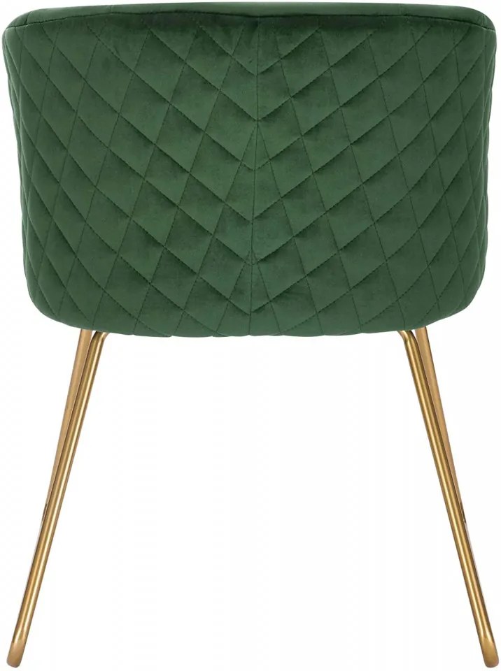SCAU208 - Scaun masuta toaleta machiaj cosmetica tapitat, scaun living - Verde - Auriu