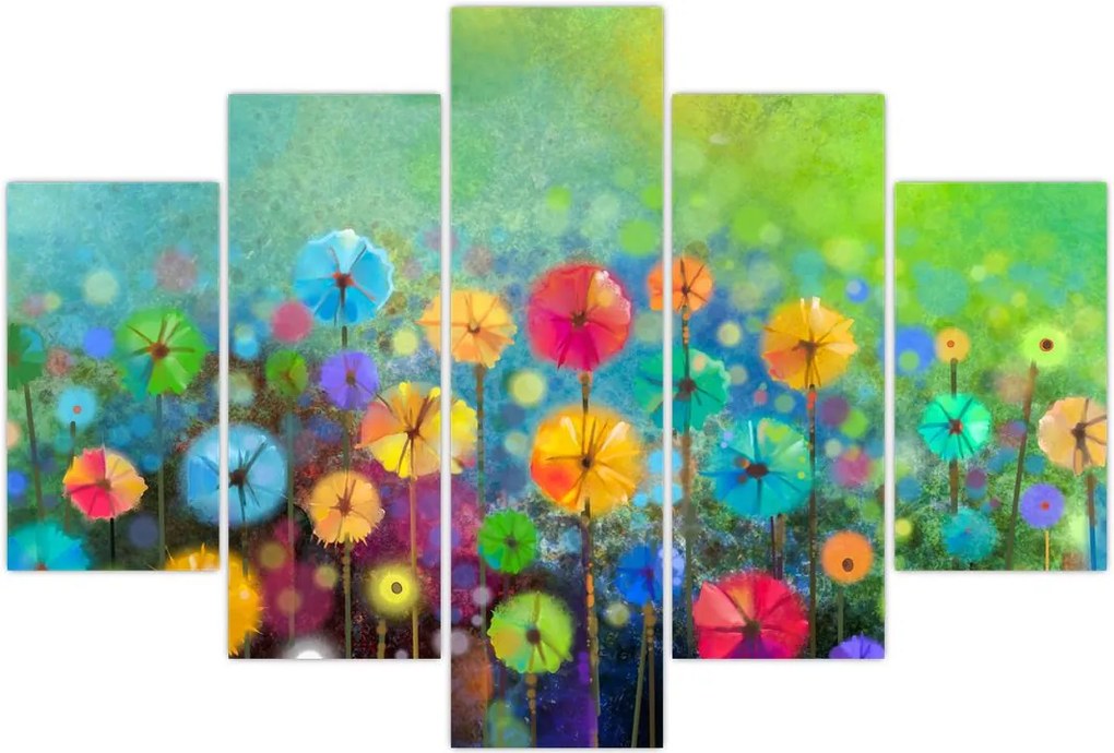 Tablou - Flori abstract (150x105 cm)