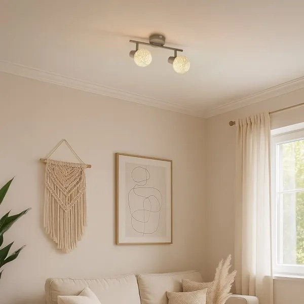 Lampă spot DEX 2xE14/10W/230V bej/crem