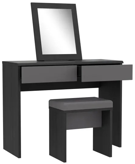 Set Masuta Toaleta Delice, Gri Wolfram Uni Si Stejar Negru, 100.3 Cm