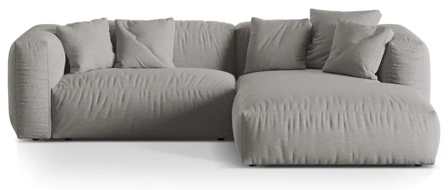 Colțar modular gri deschis (cu colț pe partea dreaptă) Martina – Micadoni Home