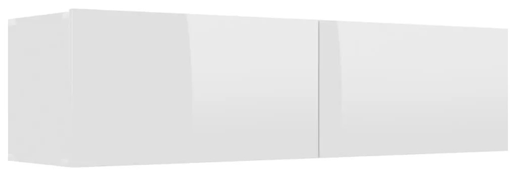 801496 vidaXL Comodă TV, alb extralucios, 120 x 30 x 30 cm, lemn prelucrat
