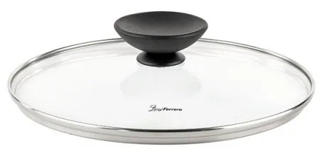 Oala cu capac din sticla Luigi Ferrero Prima FR-2245D, 22x13 cm, 4.5 l, Acoperire antiaderenta cu efect de marmura, Inductie, Albastru