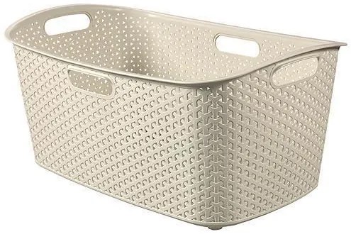 Cos rufe, 4 manere, plastic, crem, 47 L, 60x39x28 cm, Curver