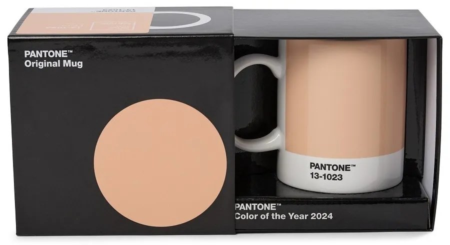Cană din ceramică roz-portocaliu 375 ml Peach Fuzz 13-1023 – Pantone