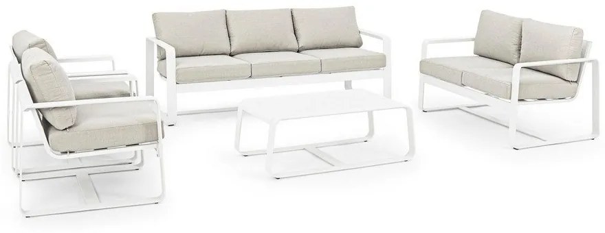 Canapea de grădină albă din aluminiu Merrigan – Bizzotto