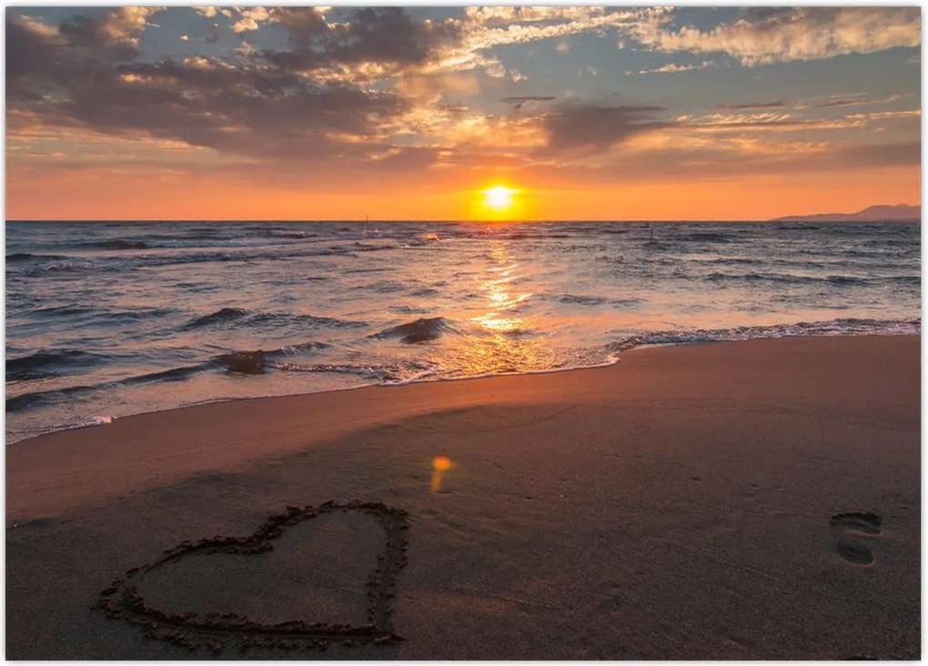 Tablou - Inima în nisip (70x50 cm)