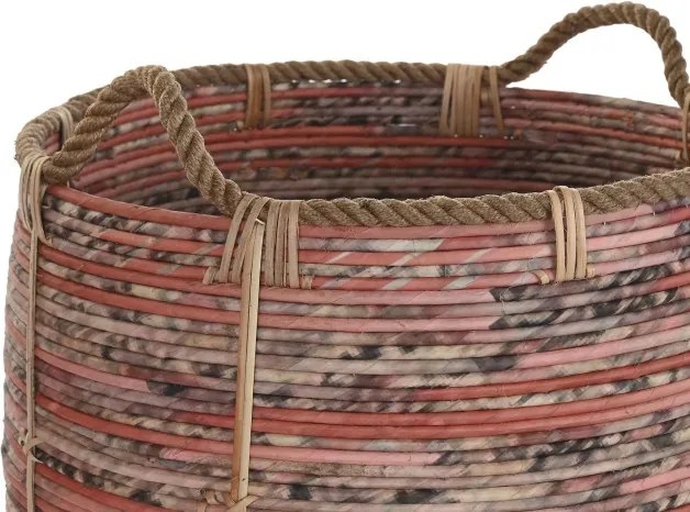 Set coșuri decorative din ratan, 52×52×58 cm, „Peach"
