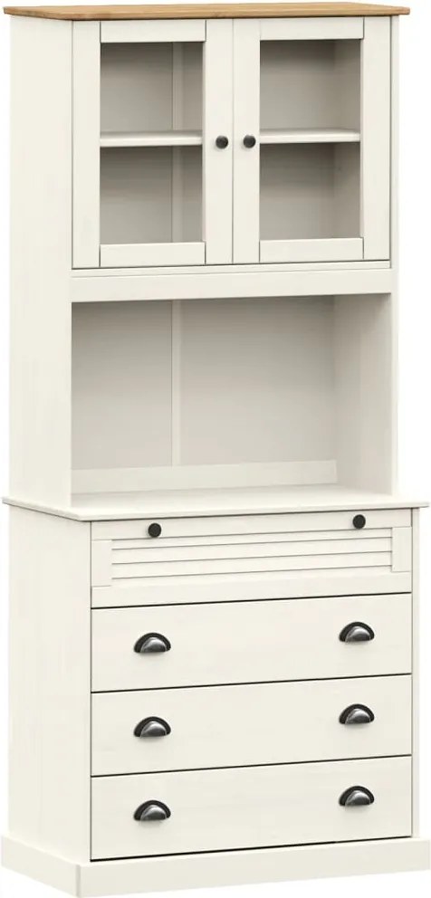 vidaXL Dulap înalt VIGO, alb, 80x40x176 cm, lemn masiv de pin