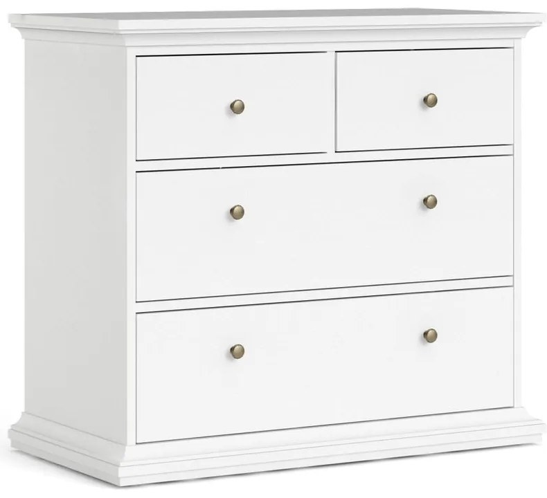 Comodă albă joasă 96x87 cm Paris – Tvilum