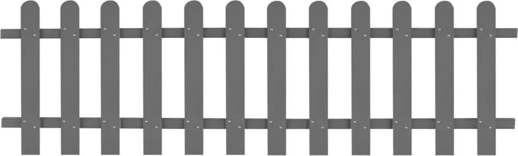vidaXL Gard din șipci, gri, 200 x 60 cm, WPC